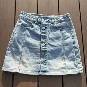 American Eagle Outfitters Light Blue Denim Mini Skirt